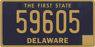 DE license plate 59605