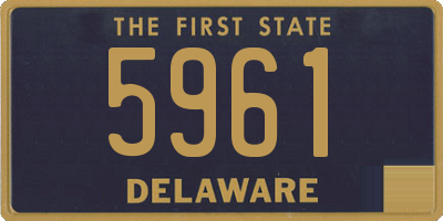 DE license plate 5961
