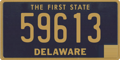 DE license plate 59613