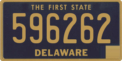 DE license plate 596262