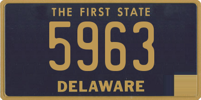 DE license plate 5963