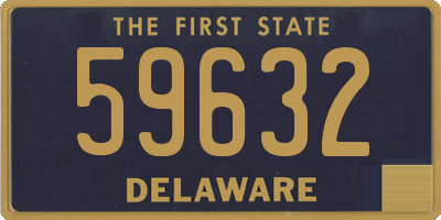 DE license plate 59632
