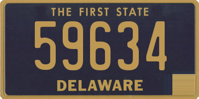 DE license plate 59634