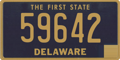 DE license plate 59642