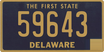DE license plate 59643