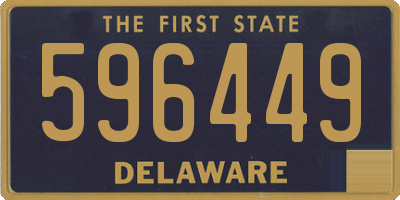 DE license plate 596449