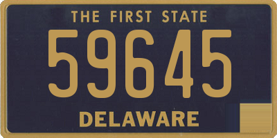 DE license plate 59645
