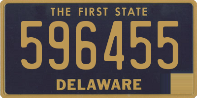 DE license plate 596455