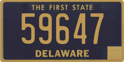 DE license plate 59647