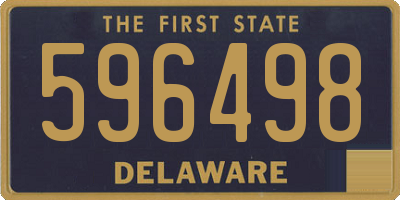 DE license plate 596498