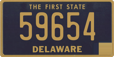 DE license plate 59654