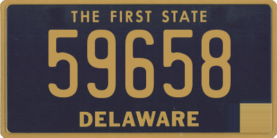 DE license plate 59658