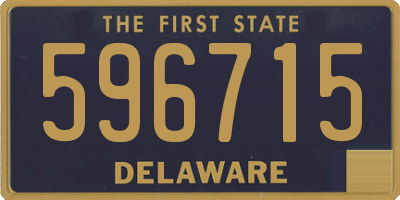 DE license plate 596715