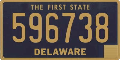 DE license plate 596738