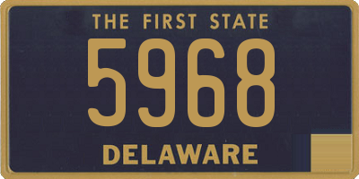 DE license plate 5968