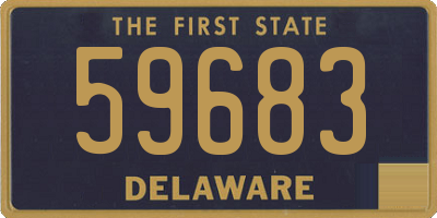DE license plate 59683