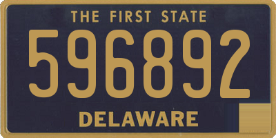 DE license plate 596892