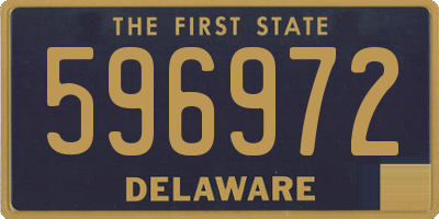 DE license plate 596972