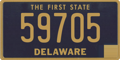 DE license plate 59705