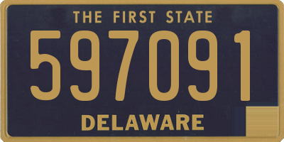 DE license plate 597091