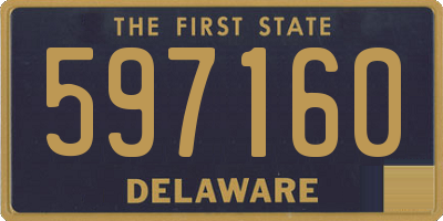DE license plate 597160
