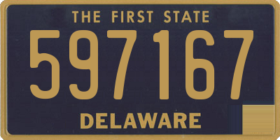 DE license plate 597167