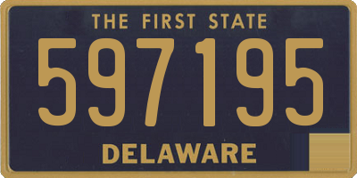 DE license plate 597195