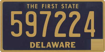 DE license plate 597224