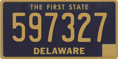 DE license plate 597327