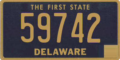 DE license plate 59742