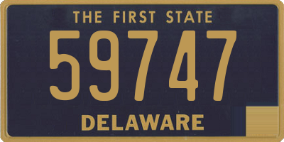 DE license plate 59747