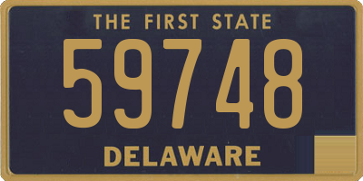 DE license plate 59748