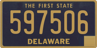 DE license plate 597506