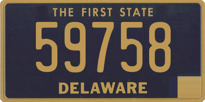 DE license plate 59758