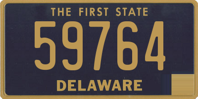 DE license plate 59764