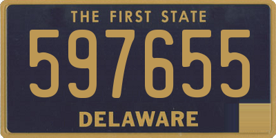 DE license plate 597655