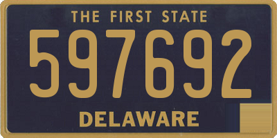 DE license plate 597692