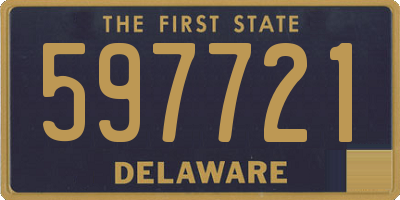 DE license plate 597721