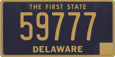 DE license plate 59777