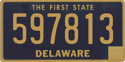 DE license plate 597813