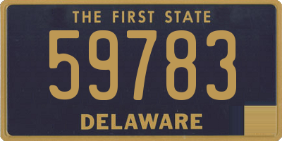 DE license plate 59783