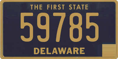 DE license plate 59785