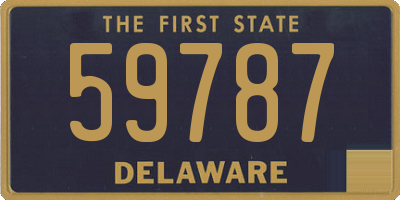 DE license plate 59787