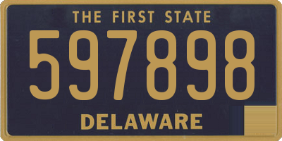 DE license plate 597898
