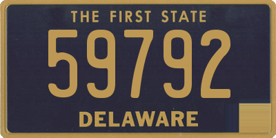 DE license plate 59792