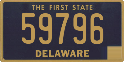 DE license plate 59796