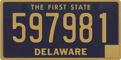 DE license plate 597981