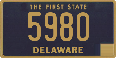 DE license plate 5980