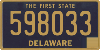DE license plate 598033