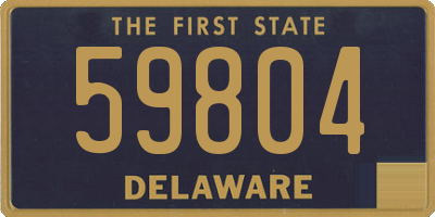DE license plate 59804